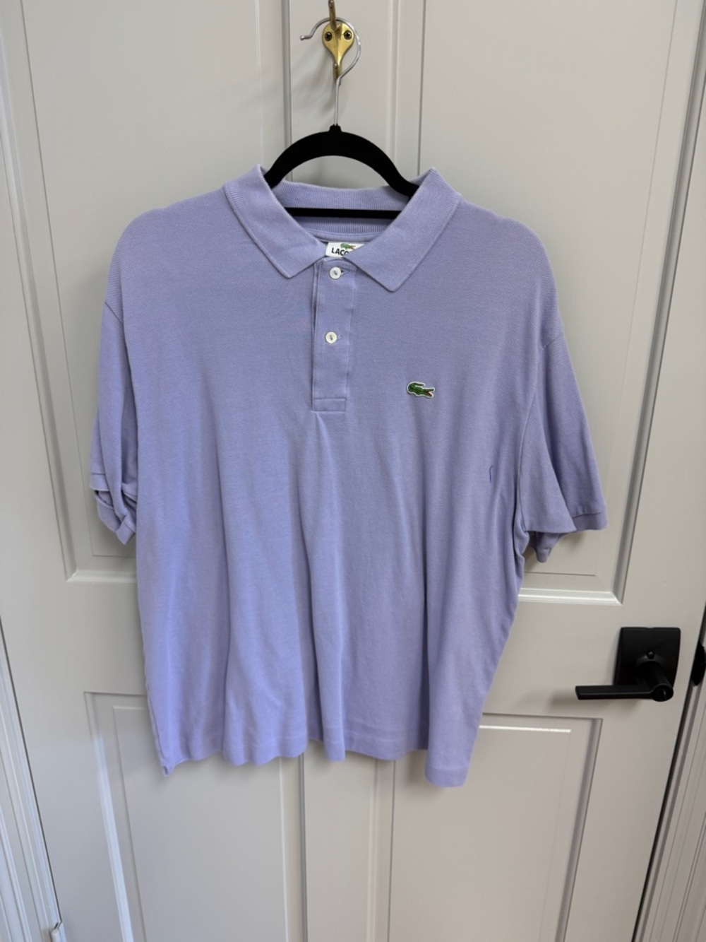 Lacoste Lavender Short Sleeve Polo with Crocodile Logo
